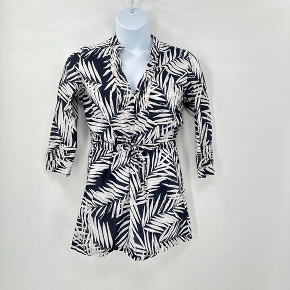 Banana Republic Dresses & Skirts - Banana Republic Hawaiian Dress Medium Cover‎ Up Navy Blue Resort Vacation Cruise